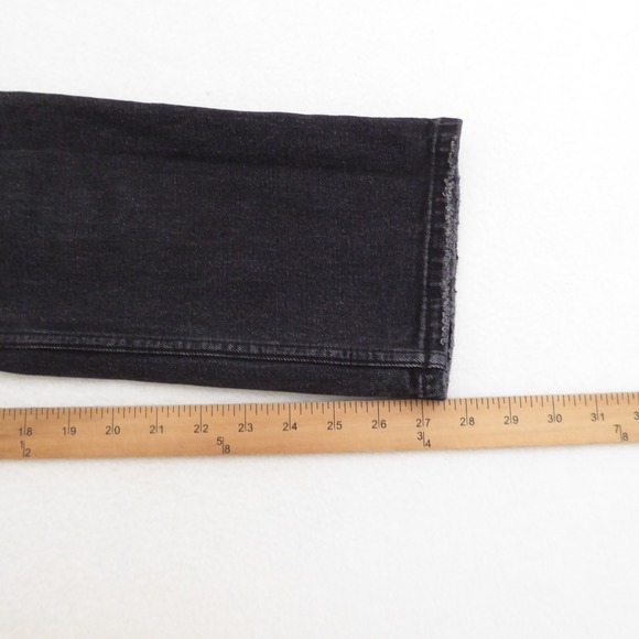 Abercrombie & Fitch Ankle Straight Ultra High Rise Black Denim Jeans Women 26/2L - Picture 7 of 10